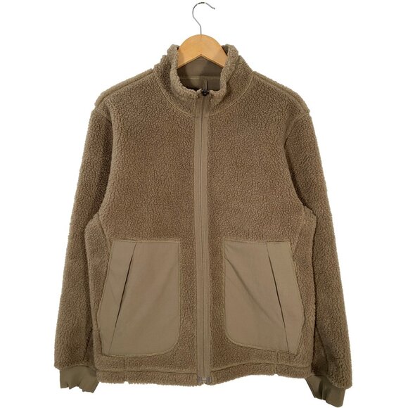 M3FANS Lululemon High Pile Fleece Full Zip Jacket Khaki Green men's size Medium - Picture 1 of 7
